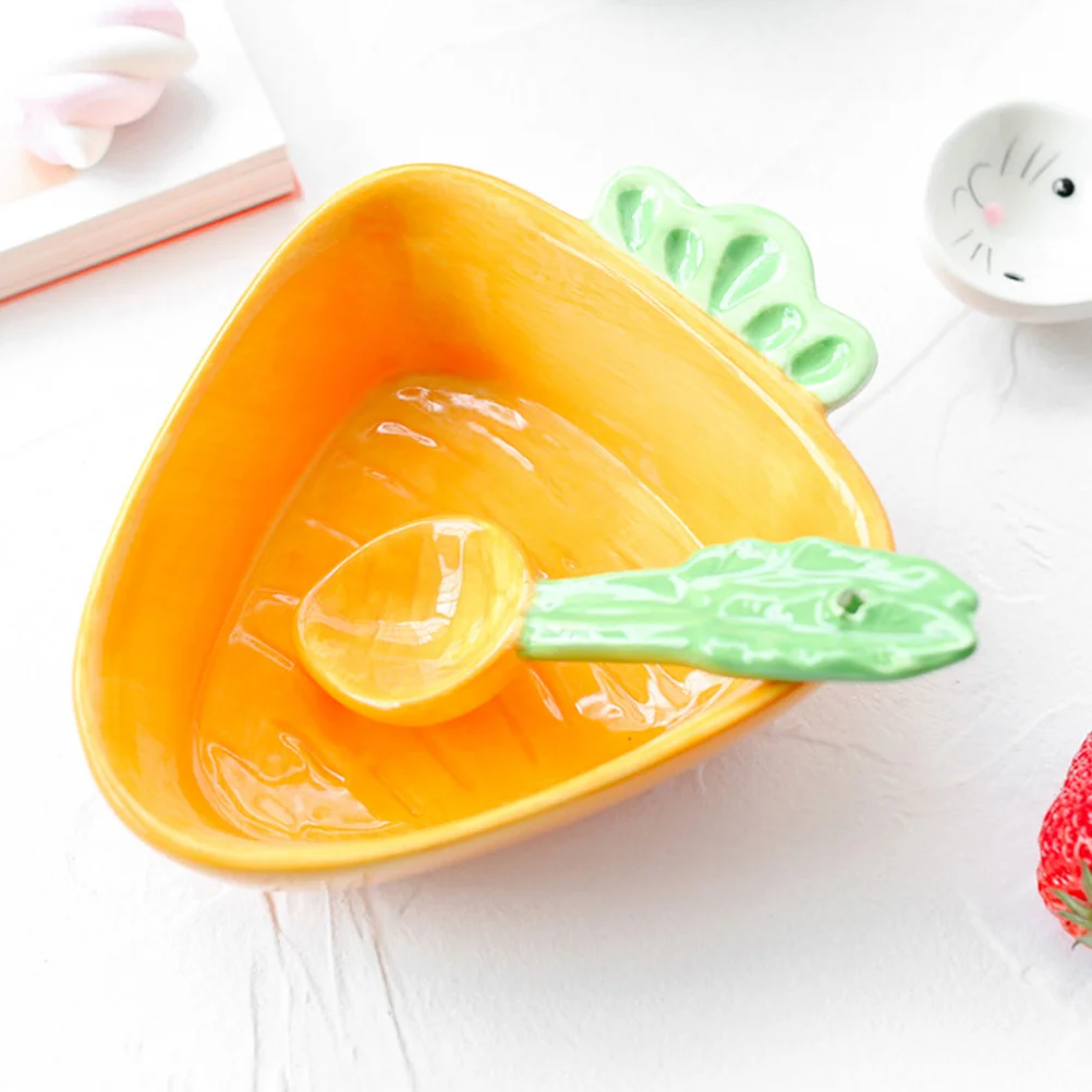 

2Pcs Ceramic Sauce Bowl Bunny and Carrot Shape Small Serving Dish for Appetizer Snack Soy Sauce Condiment Snack Bowl