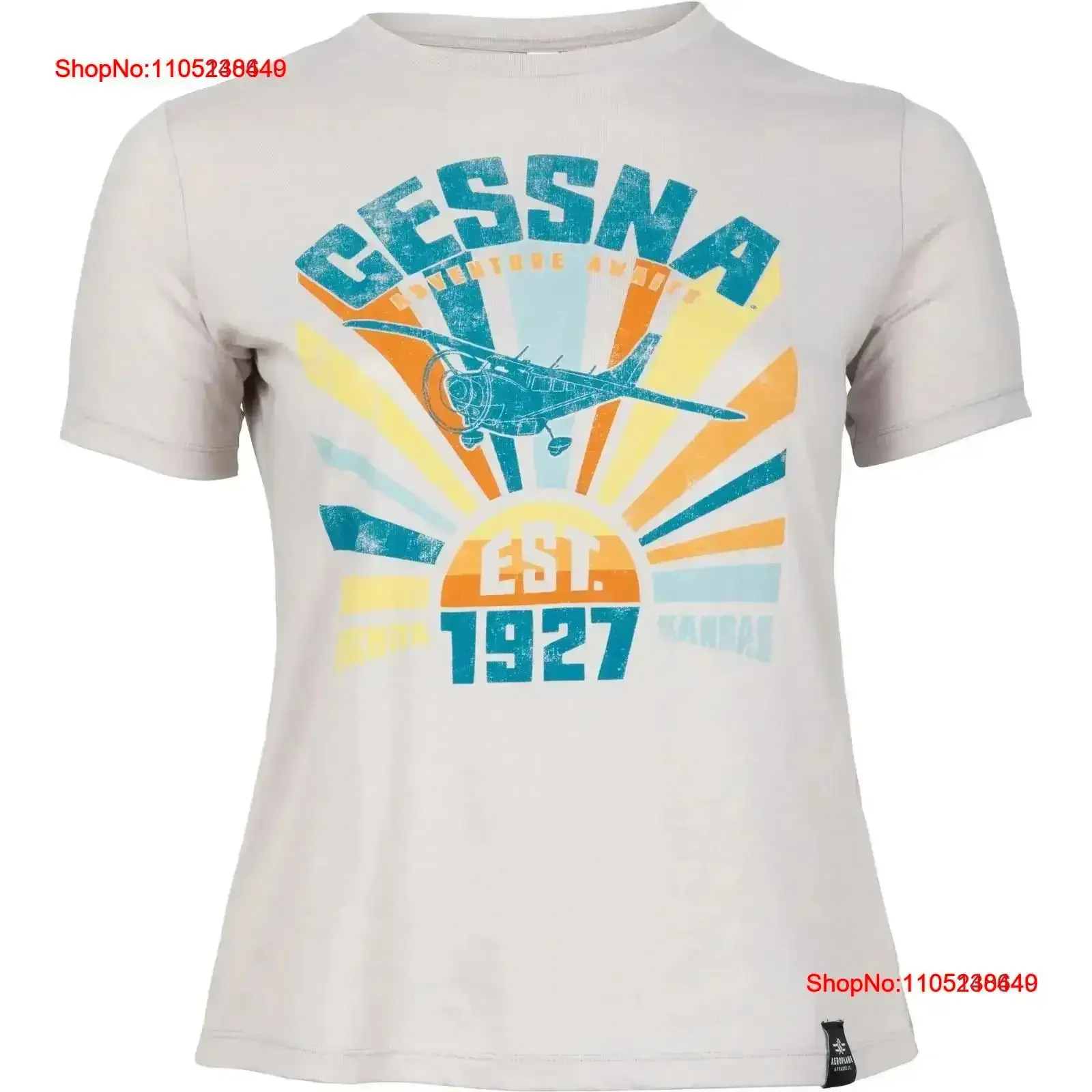 NEW Cessna 206 Adventure Awaits Women's T Shirt by Aeroplane Apparel Co vintage Washed Stretched streetwear Slightly vintage