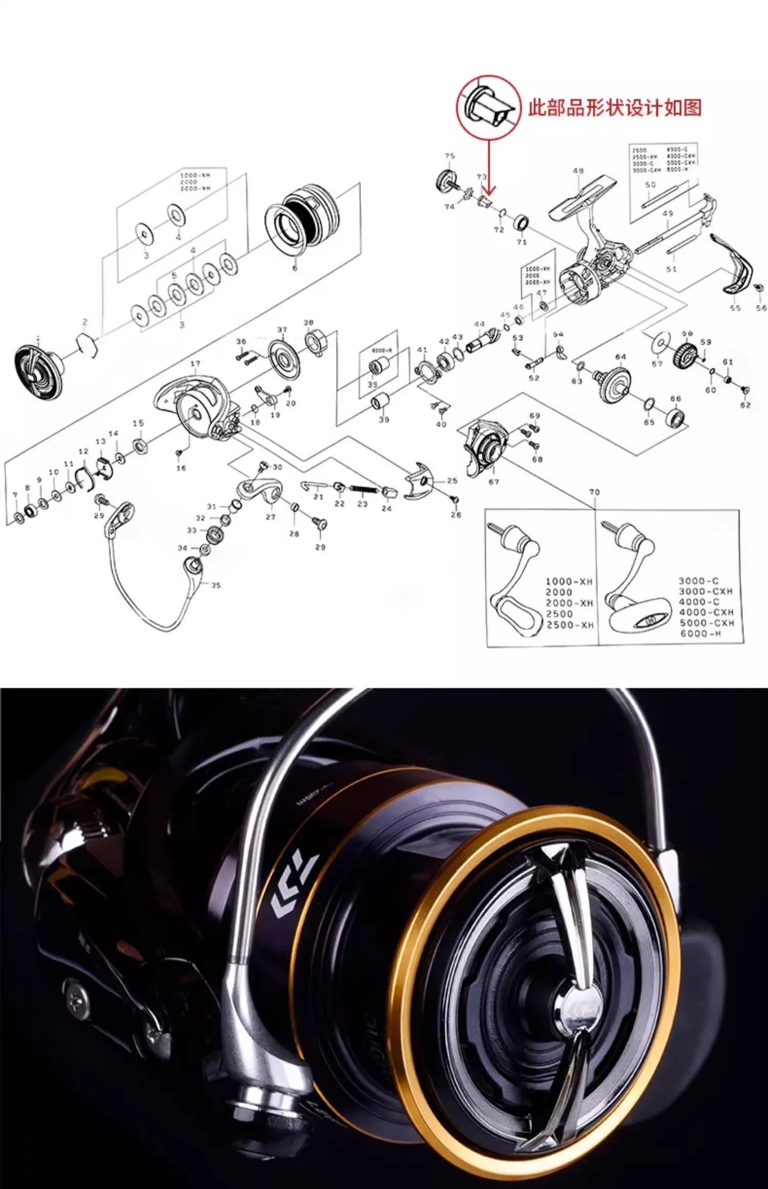 DAIWA LEGALIS CS LT Angelrollen Spinnrad 6+1BB Max Drag 12KG – Detail 13