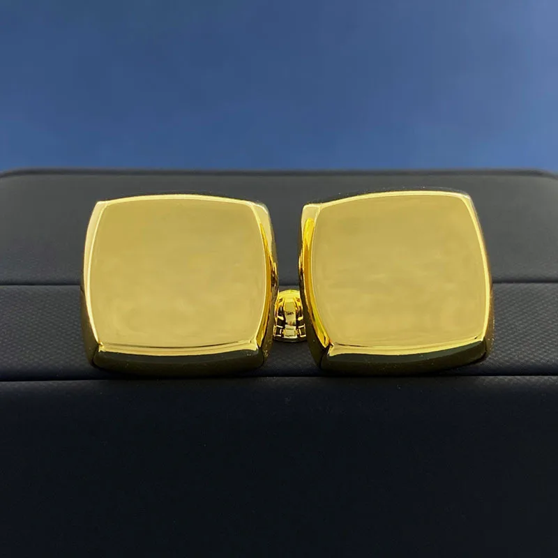 Brass Small Size Rugged Square Stud Earrings Women Jewelry Punk Party T Show Gown Runway Korean Japan INS