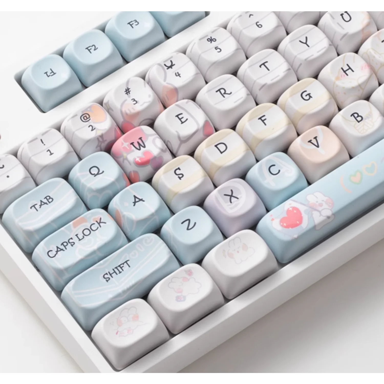 

130 Keys Handbook Keycaps PBT Cute Girls MOA Keycaps Adaptable To 60/80/87/98/104/108 Mechanical Keyboards