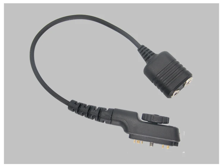 Adapter Kabel Stecker für Hytera HYT PD700 PD70 PD780 PD782 PD790EX PT580H Walkie Talkie K-Typ 2 Pin Headset mikrofon – Detail 1