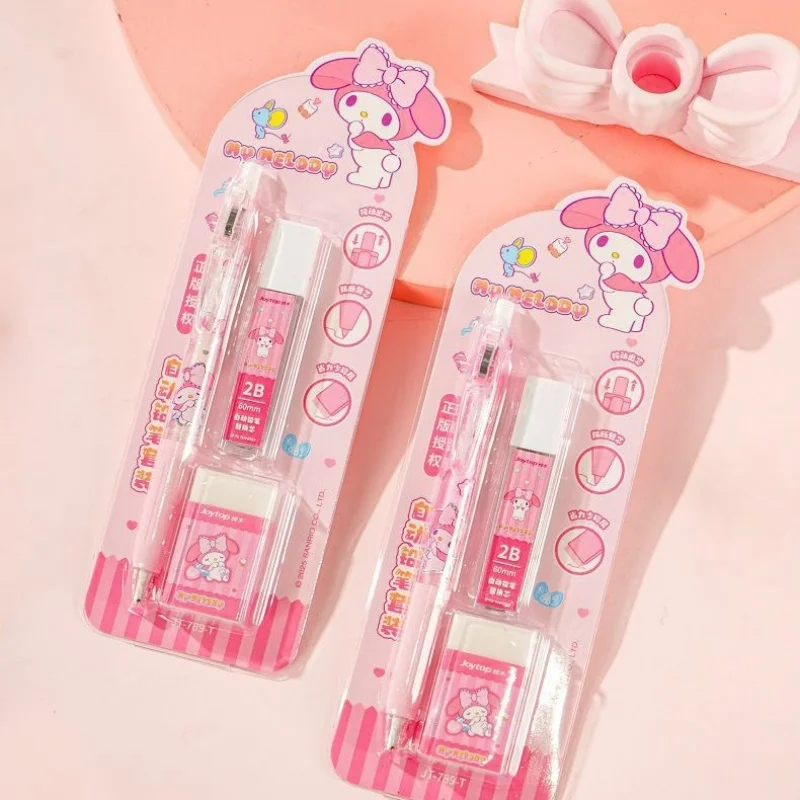 

16set/lot Kawaii Sanrio Melody Mechanical Pencil Set Cute 0.5mm Drawing Writing Automatic Pen School Office Supplies