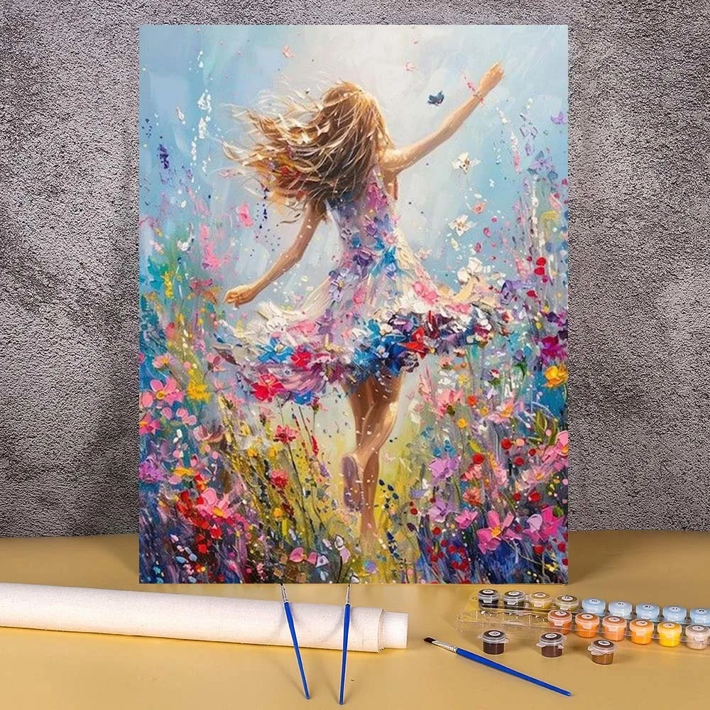 

Painting By Number Drawing On Canvas HandPainted Art Gift DIY Flowers Girl Pictures By Number Landscape Kits Home Decoration