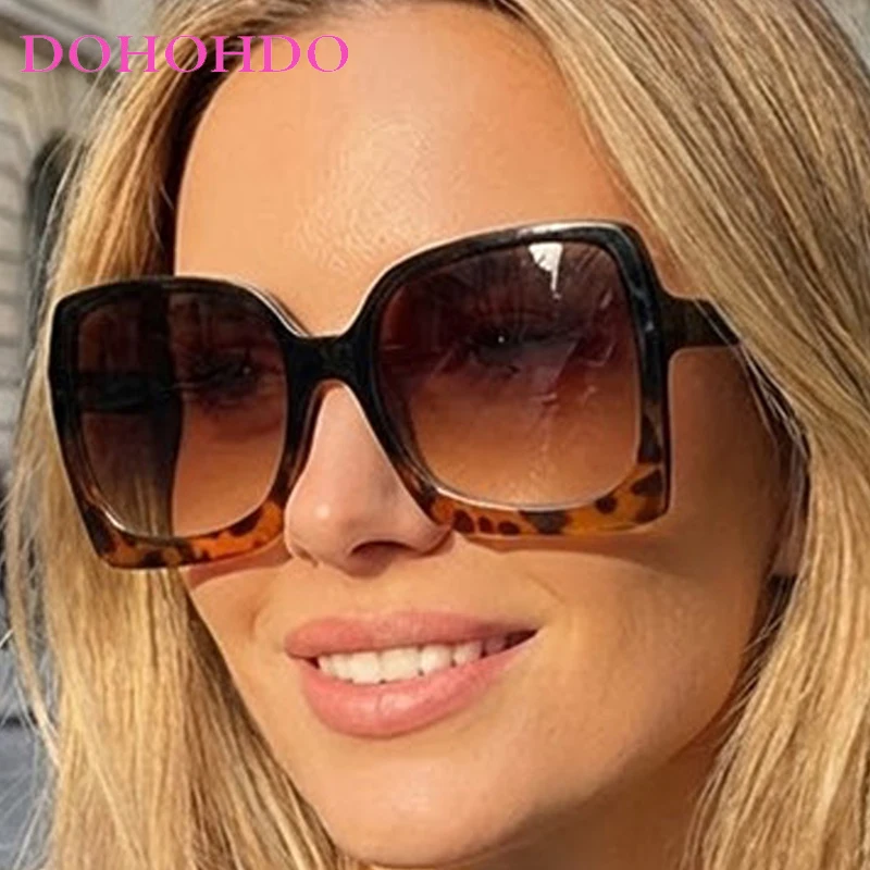 

Luxury Brand Designer Oversize Square Butterfly Frame Sunglasses Women Vintage Trendy Travel Driving Shades Sunglass Men UV400