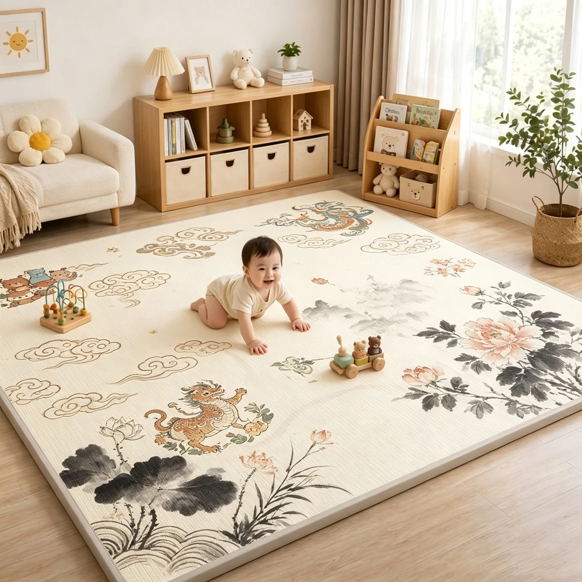 Crawling Play Mats 200x180/180x150/180x120cm Thick Play Mat for Children's Safety Mat Friendly Folding Mat Carpet Rug Playmat
