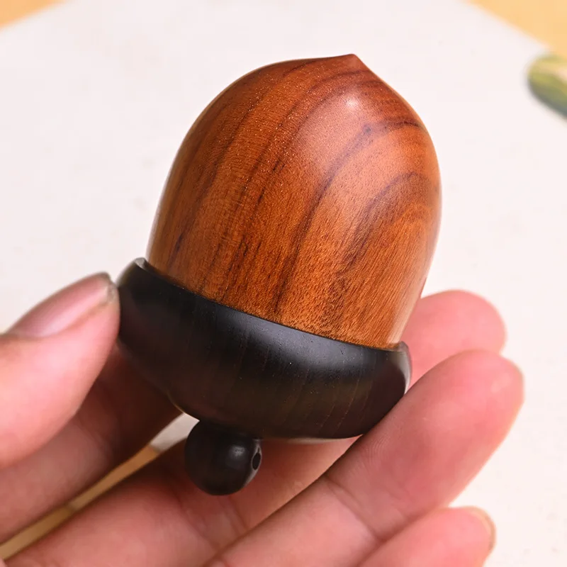 Wooden Large Wooden Storage Box Acorn Ornament Car Decoration Pendant Natural Wood Perfume Bottle Incense Expanding Sealed Jar