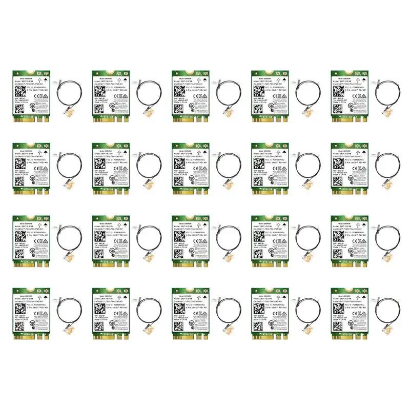 20X 8260 8260NGW Wifi Card+2Xantenna 2.4G/5Ghz 867M Bluetooth 4.2 NGFF M.2 Wifi Wireless Card Module For AC 8260