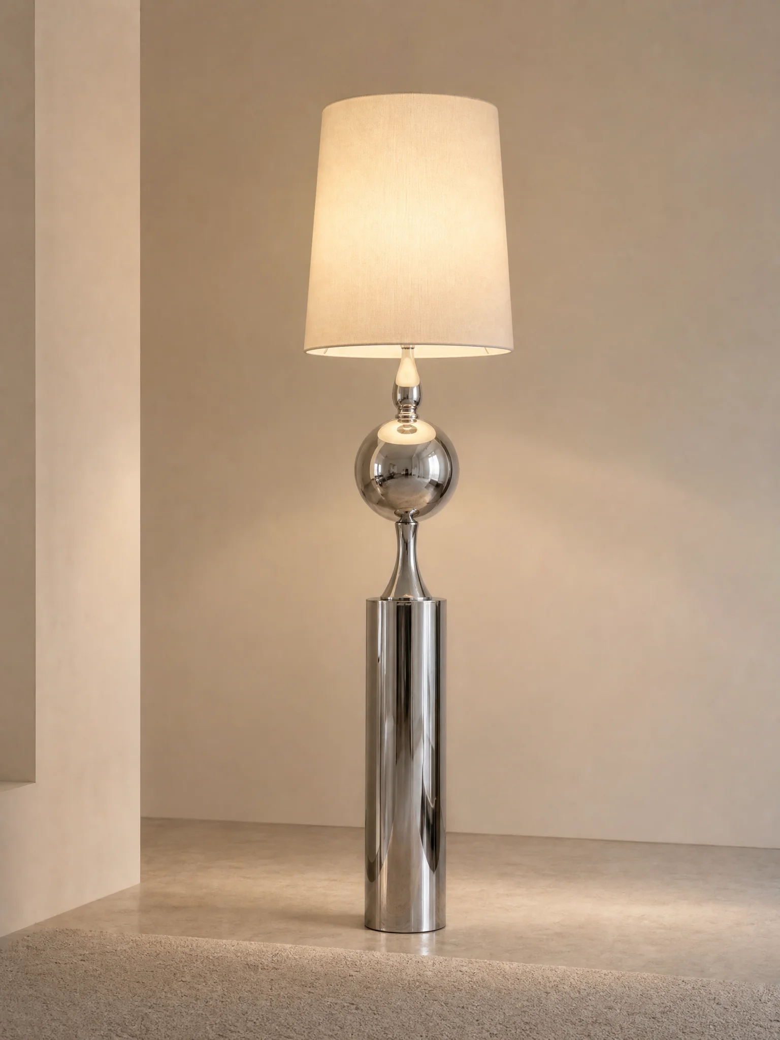 Tall Floor Lamps with 3 Color Temperatures Bulb & Adjustable Linen Shade, for Living Room, Bedroom, Office, Classroom, Dorm Room