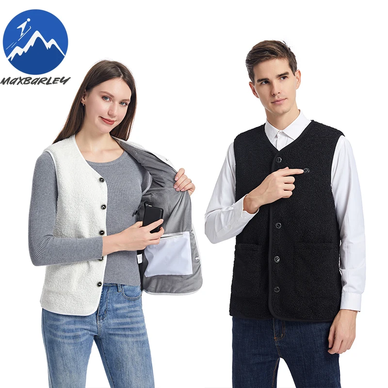 

Winter 16 Areas Self Heating Vest Men Women USB Electric Heated Plush Sleeveless Vests -9℃Outdoor Riding Ski Warm Fleece Jacket