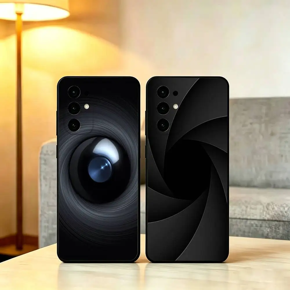 Funny C-Camera Phone Case For Samsung S25,S24,S21,S22,S23,S30,Ultra,S20,Plus,Fe,Soft Black Cover