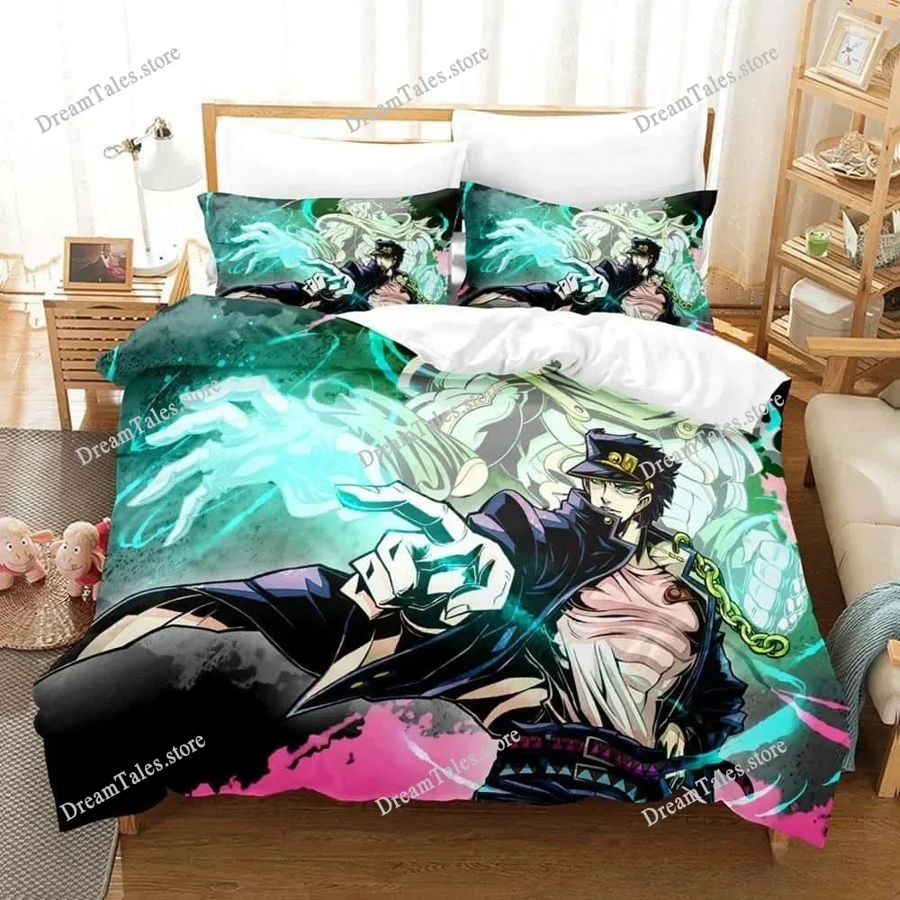 

3d Print Anime JoJo's Bizarre Adventure Bedding Set Single Twin Full Queen King Size Bed Set Adult Kid Bedroom Duvet Cover Sets