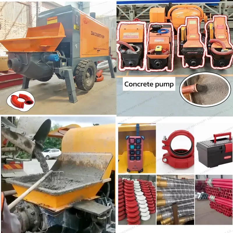 [2026] Construction Machine Mini Concrete Pump Cement Boom Pump Trailer Type Engine Machine for Sale