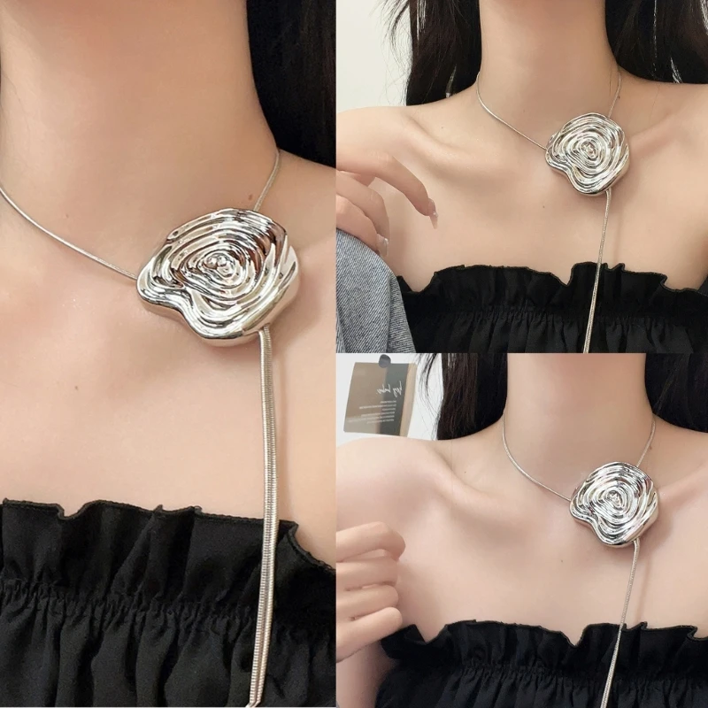 

Stereoscopic Necklace Clavicular Chain for Women Gift Party Simple Neck Jewelry