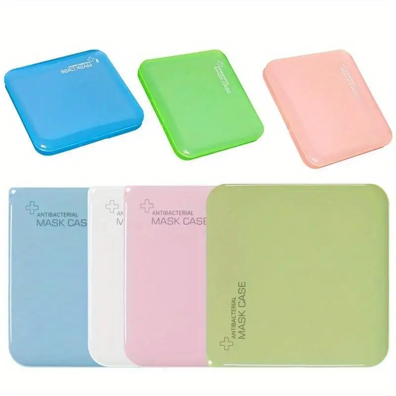 2Pcs Mask Storage Box PP Mask Case Household Moisture-proof Mask Box Go Out Dustproof Storage Mask Container Organizer Holder