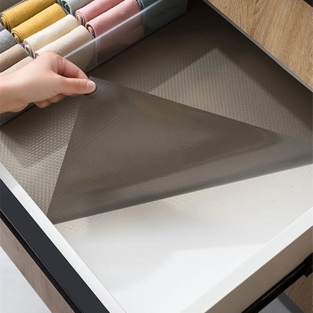 Reusable Drawer Liners Washable Dustproof and Non-slip Placemats Kitchen Cabinet Mats Refrigerator Non-slip Liners Shelf Paper