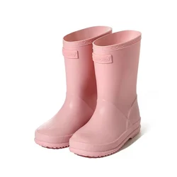 Zapatos altos para la lluvia para niños y niñas, cubierta de algodón suave con calzado antideslizante de fondo, novedad de 2023