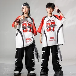 Tiener Hiphop Kleding T-Shirt Cago Broek Kleding Sets Meisjes Streetdance Joggers Jongens Jazz Kostuums Kinderen Streetwear Outfits