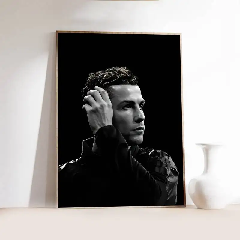 C-Cristiano R-Ronaldo Poster, selbstklebender Kunst-Aufkleber aus wasserfestem Papier, Wanddekoration für Kaffeehaus, Bar, Zimmer – Detail 10