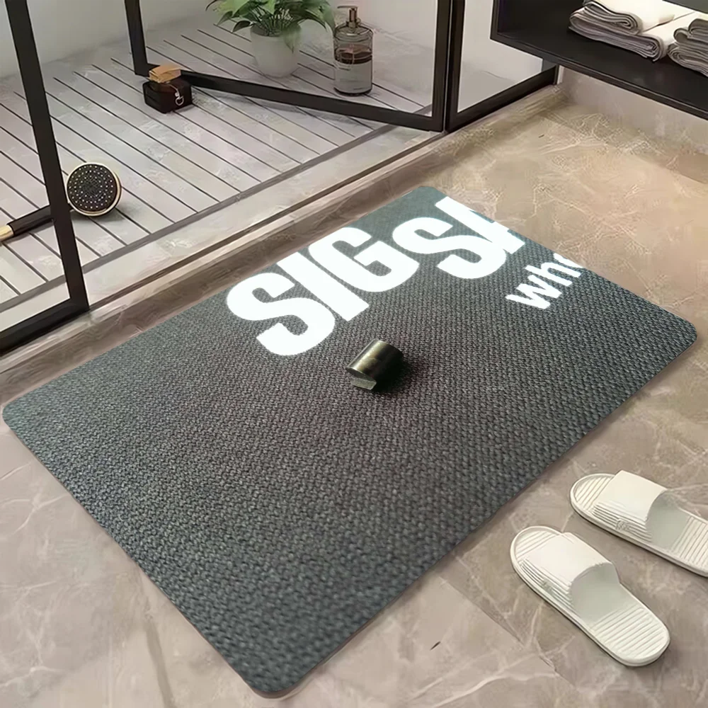 SIG SAUER Non-slip Mat Front Door Mat Choice Home Floor Mats Rugs Doormat Entrance Door Carpet Foot Kitchen Bathroom Bath Room