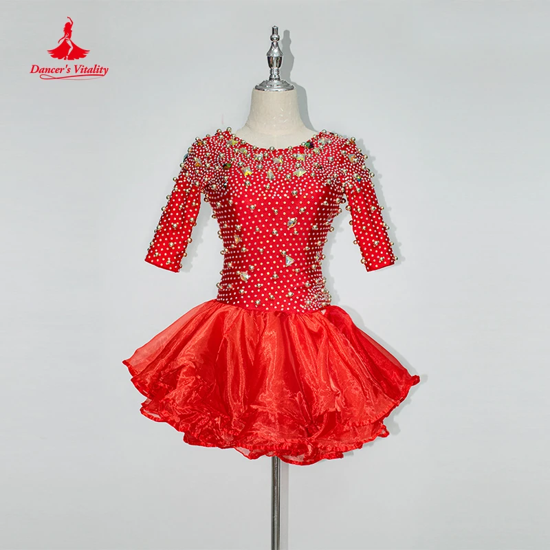 Latin Dance Dress Women Dance Costume for Children Rumba Chacha Tango Performance Clothing High-end Customsize Latin Dresses