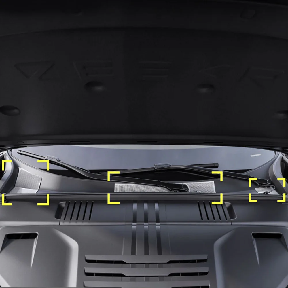 5 Pcs Front Engine Compartment Anti Blocking Cover Car Accessories Fit For ZEEKR 8X Stainless Steel Front Hood Air Intake Mask