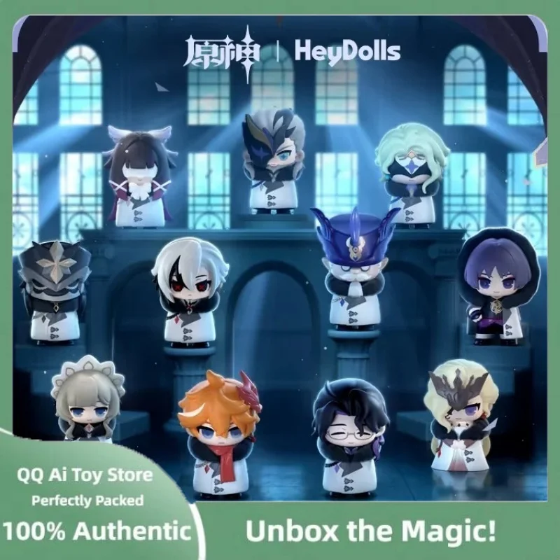 

Подлинная серия Genshin Impact Fatui Harbingers, слепая коробка, версия Q, аниме-фигурка, модель игрушки Genshin, мини-фигурка, загадочная коробка, подарок