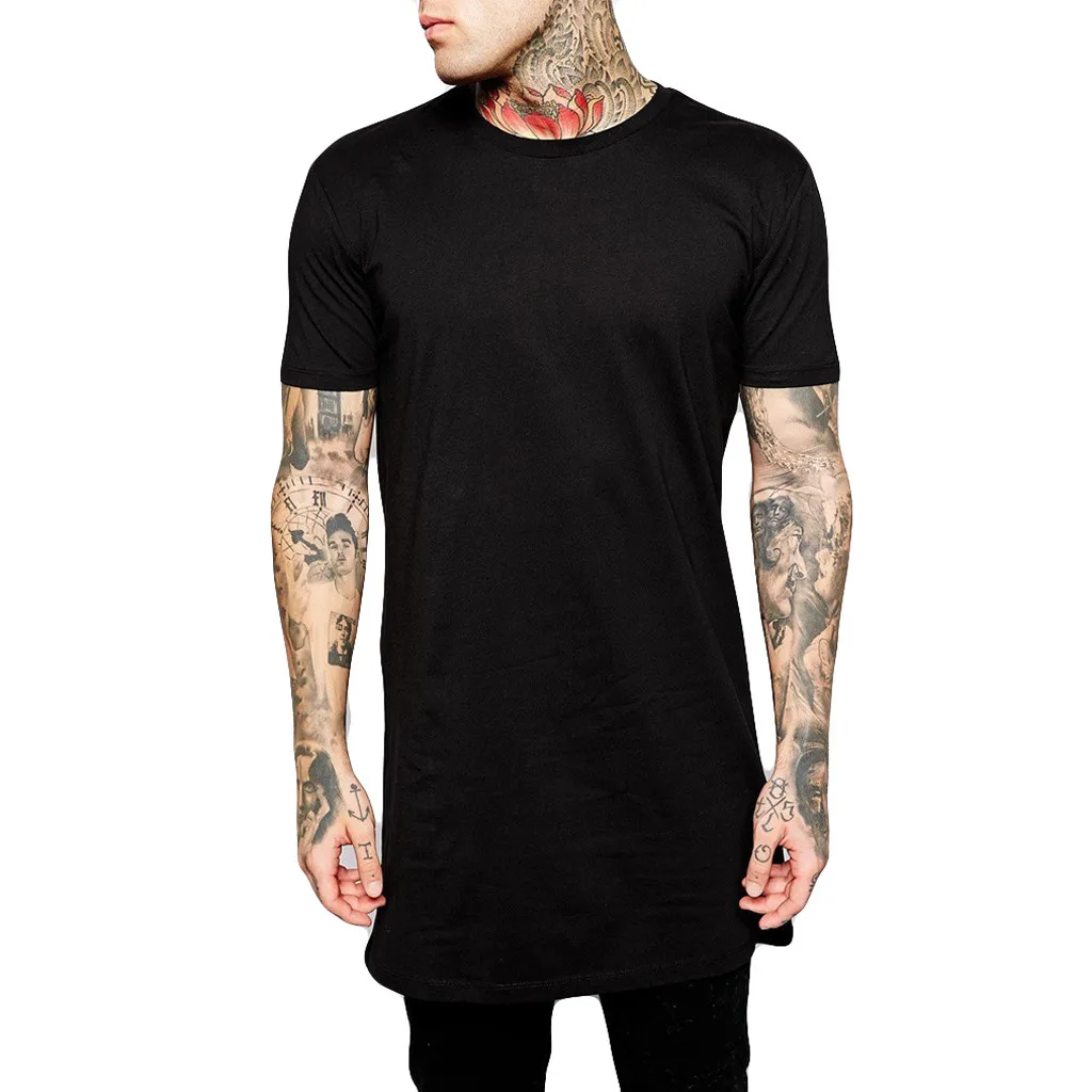 Men\'S T-Shirt Loose Casual T-Shirts Tops Breathable Tee-Shirt Summer Short-Sleeved Solid-Color High-Quality Chemise Sportswear