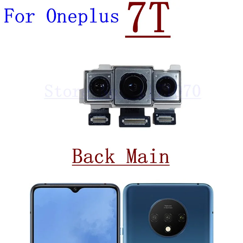 Rear Back Camera For Oneplus 7 Pro 7T Pro Assembly Module Small Facing Front Lift Camera With Shell Flex Cable Ribbon Spare Part