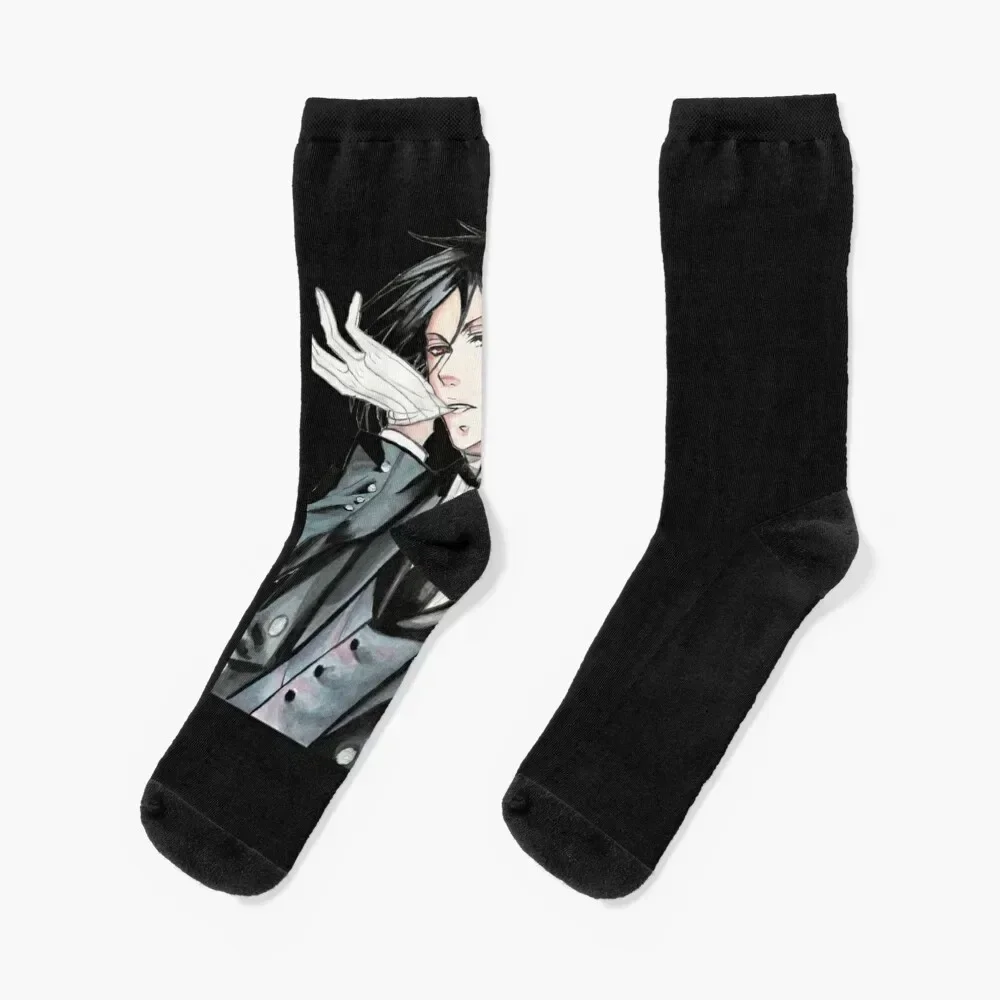 

Sebastian (Black Butler) Classic Socks summer men cotton high quality Stockings compression Socks For Girls Men's