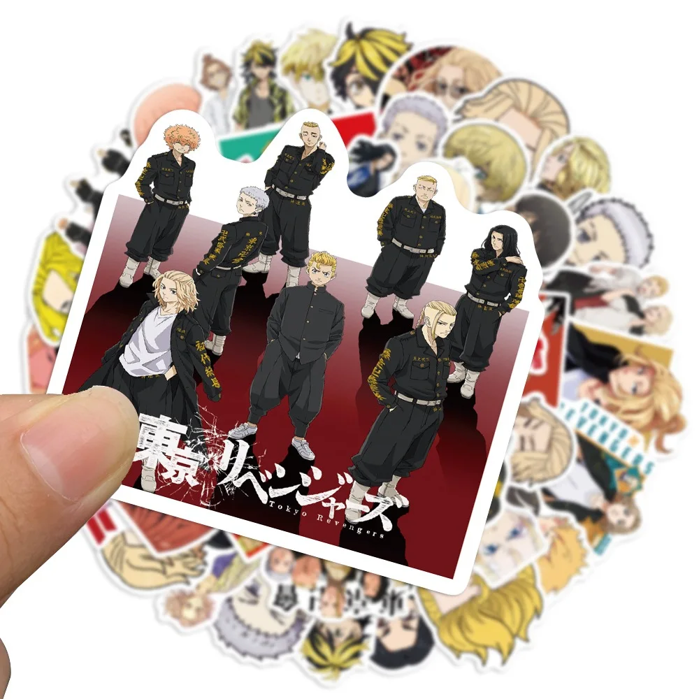 10/50 Uds. Pegatinas de grafiti de Los Vengadores de Tokio personaje de dibujos animados de Anime para taza de agua teléfono ordenador portátil papelería equipaje