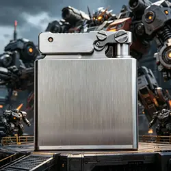Windproof Kerosenes Trench Lighter 316 Steel Titanium Mecha Flint Wick Rechargeable Petrol Lighter Portable Vintage Men Gift