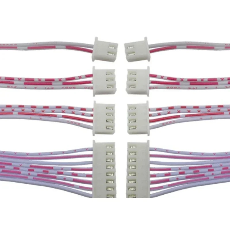 10PCS XH2.54 Female Connector Terminal Cable 10cm 20cm 30cm JST 2.54mm Red white Wire 2p 3p 4p 5p 6p 7p Single/Double Head 26AWG