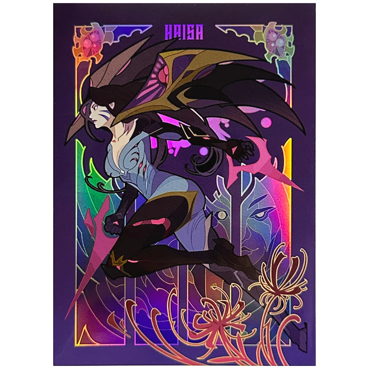 

Набор из 60 шт. 66x91 мм фольгированных защитных протекторов Kasa Goddess для карт, цветные, для защиты коллекционных карт, подарков и игрушек, внешние защитные чехлы для PKM/PTCG/DPCG/OPCG