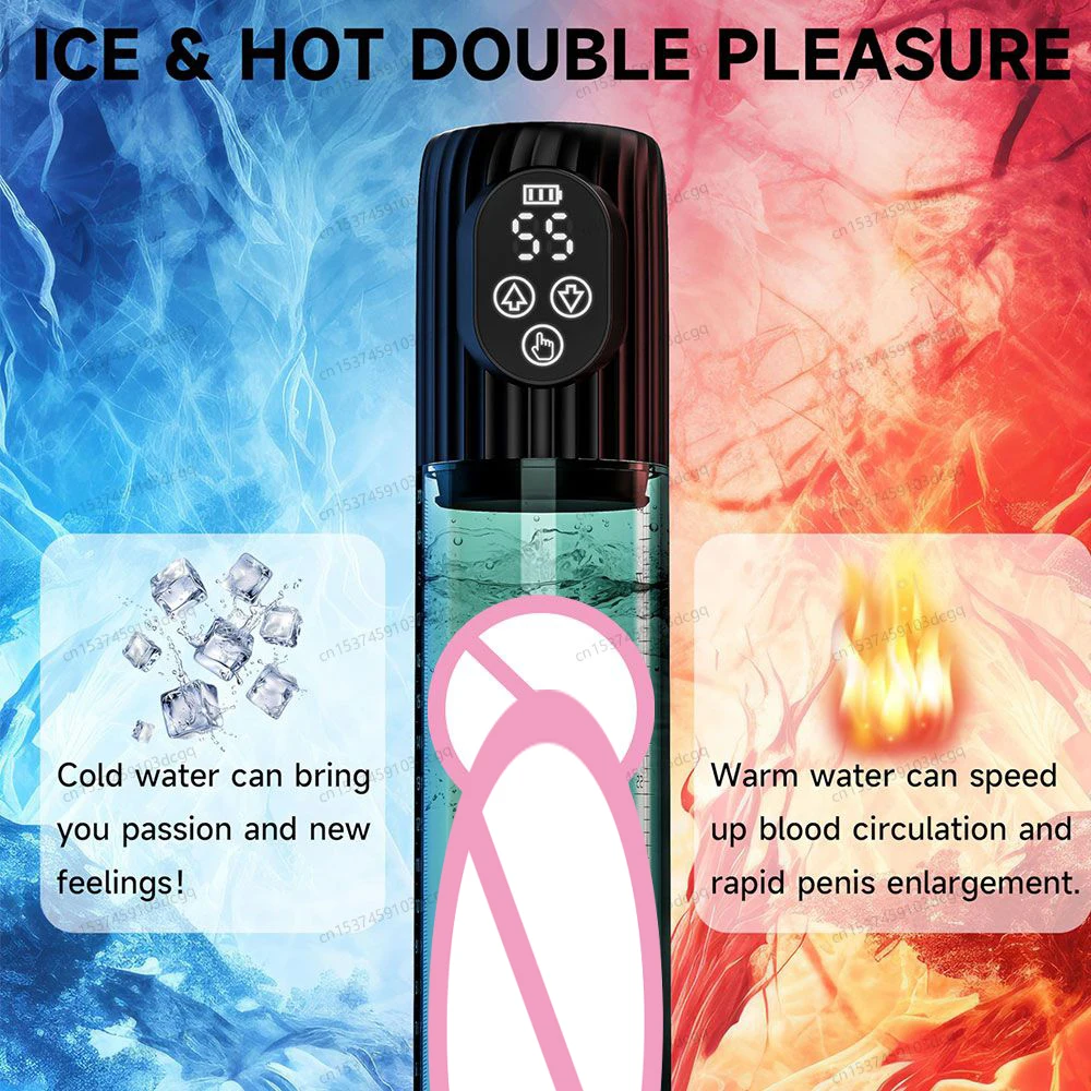 Man Penis Therapy Massage Pump Electric Water Penis Enlarge Vacuum Pump Waterproof Automatic Cock Enlarger Pump Male Sex Toys - Image 3