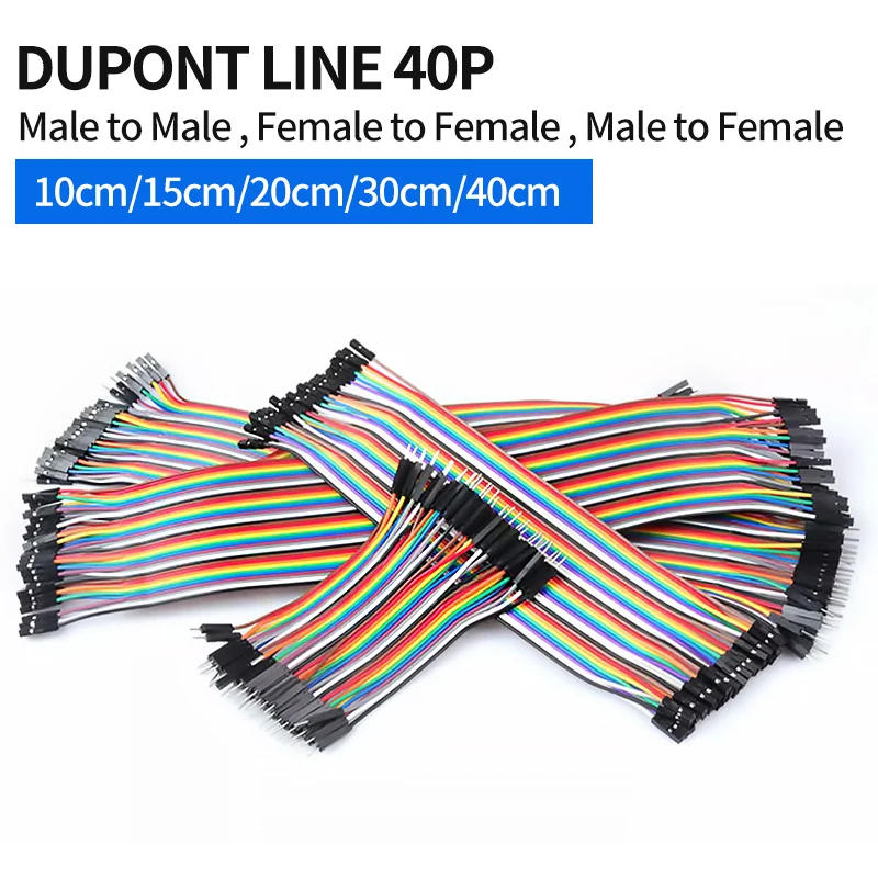 Dupont Line 10CM 20CM 30CM 40Pin Male to Male + Male to Female and Female to Female Jumper Wire Dupont Cable for Arduino