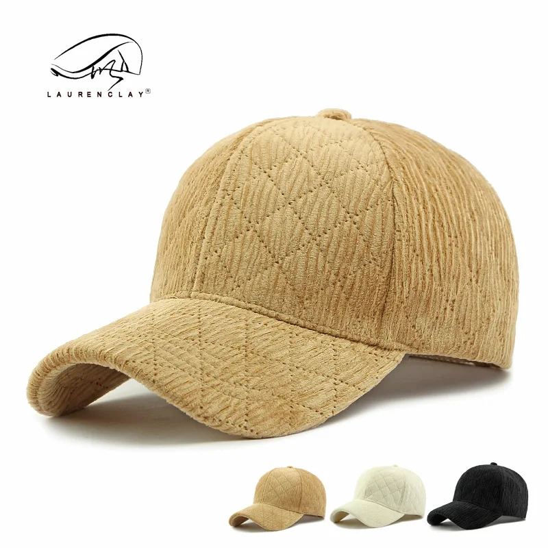 

Women's Autumn And Winter New Fleece Corduroy Hard Crown Baseball Cap Women's All-match Face-looking Small Peaked Cap Fashion