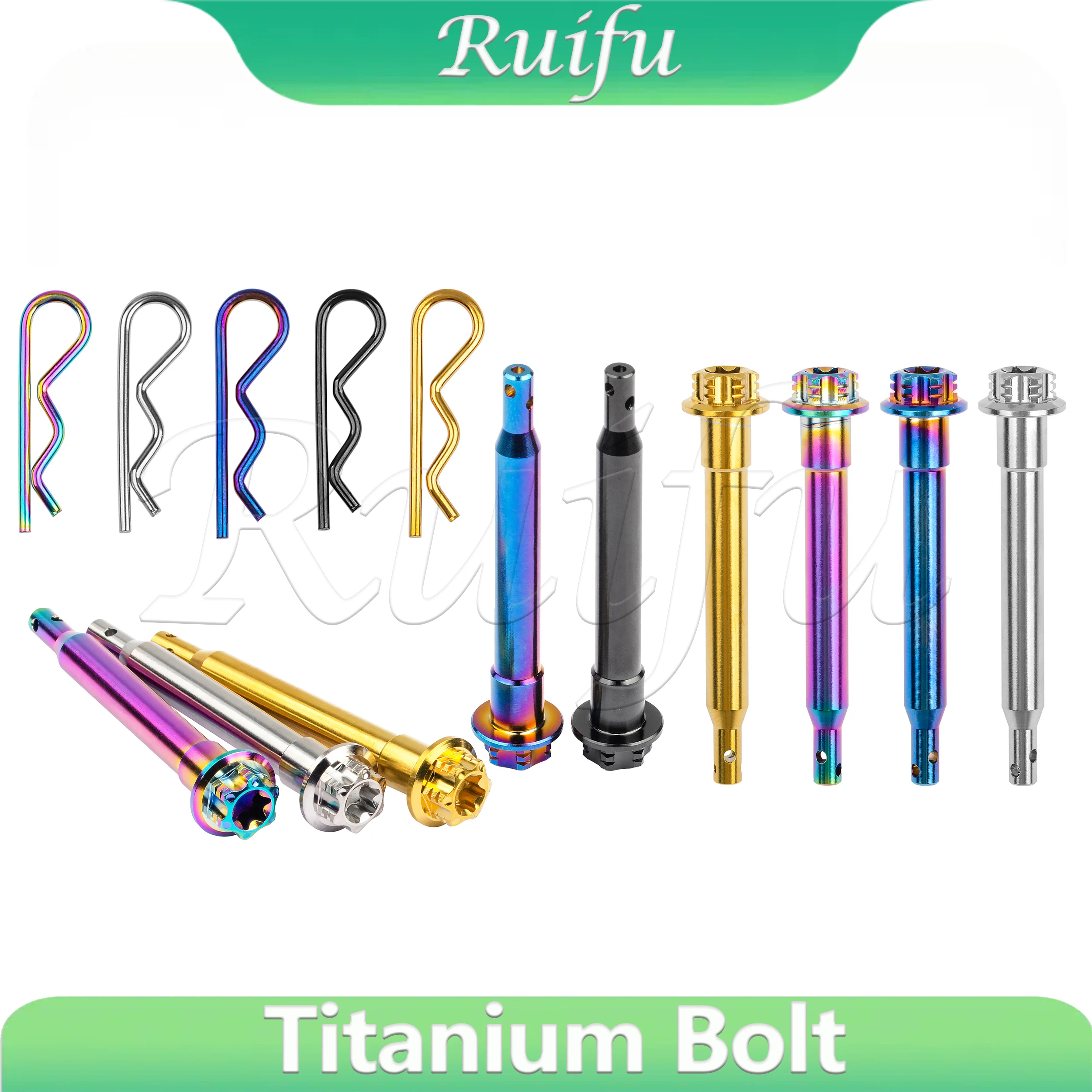 

Ruifu Titanium Bolt Brake Pin Kit Piston for Motorcyle Brembo Calipers Oil Disc Brake Clamp Calipe