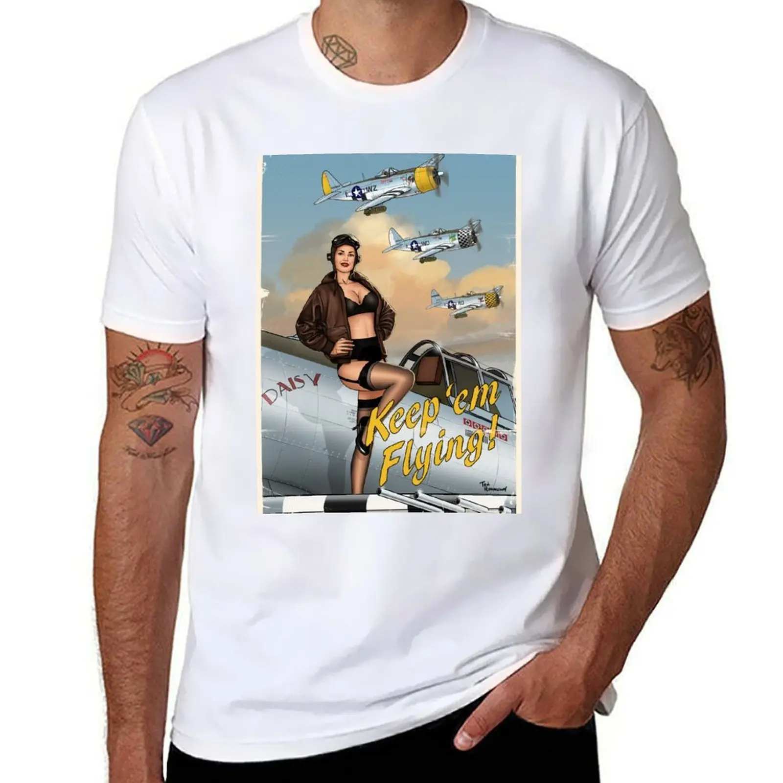 

Keep 'em flying T-Shirt man t shirt heavy cotton man t shirts cotton T-Shirt