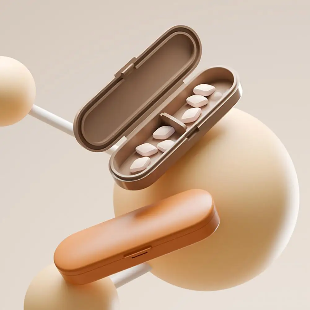 Medication Organizer Pill Organizer with Compartments Silicone Moisture-proof Travel Case Arthritis-friendly Supplement