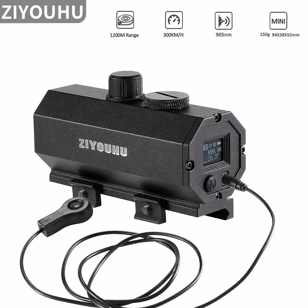 VoltS1200m Real Laser Rangefinder Mountable Plug-in Speaker Earphone Distance Angle Speed Multi-mode Ranging For Outdoor Hunting