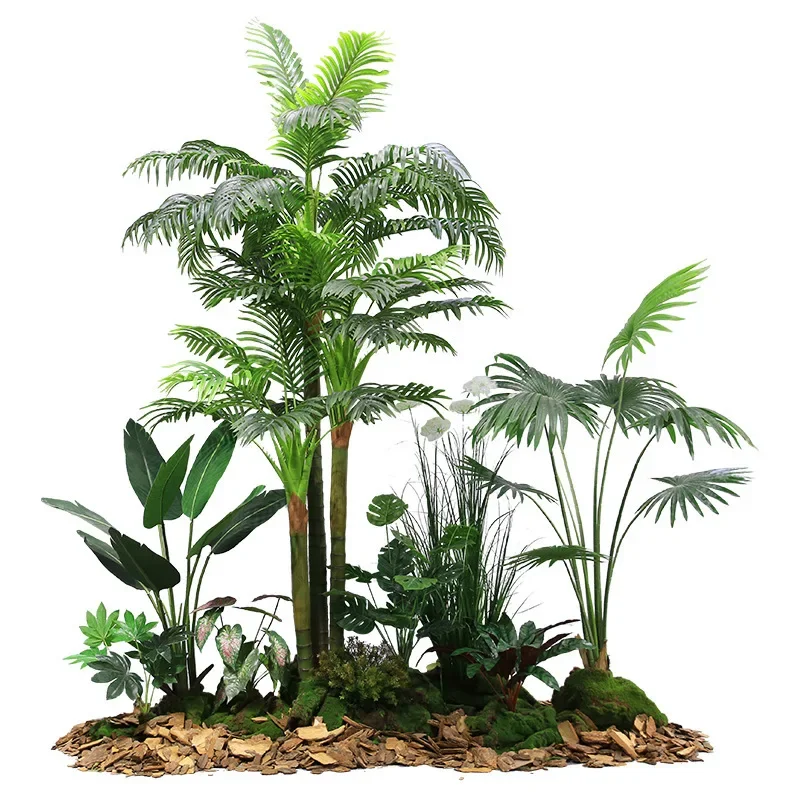 Simulated green plant landscaping large plant landscape fake tree