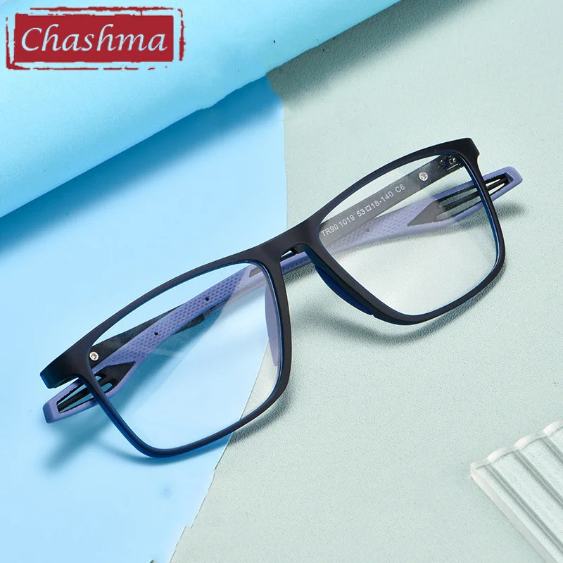 Chashma Prescription Glasses 6 G Ultra Light Frame Men Sport Spectacle Long Temple RX Lenses TR90 Flexible Student Eyewear