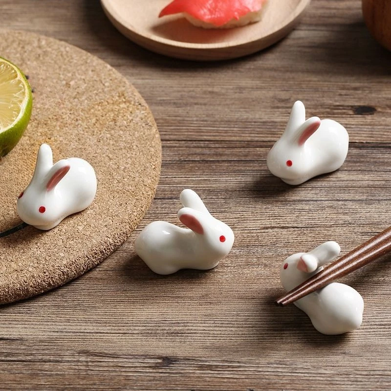 Japanese Style Ceramic Chopstick Rest Chopstick Holder for Table Setting Kitchen Sushi Dining Home Decorative