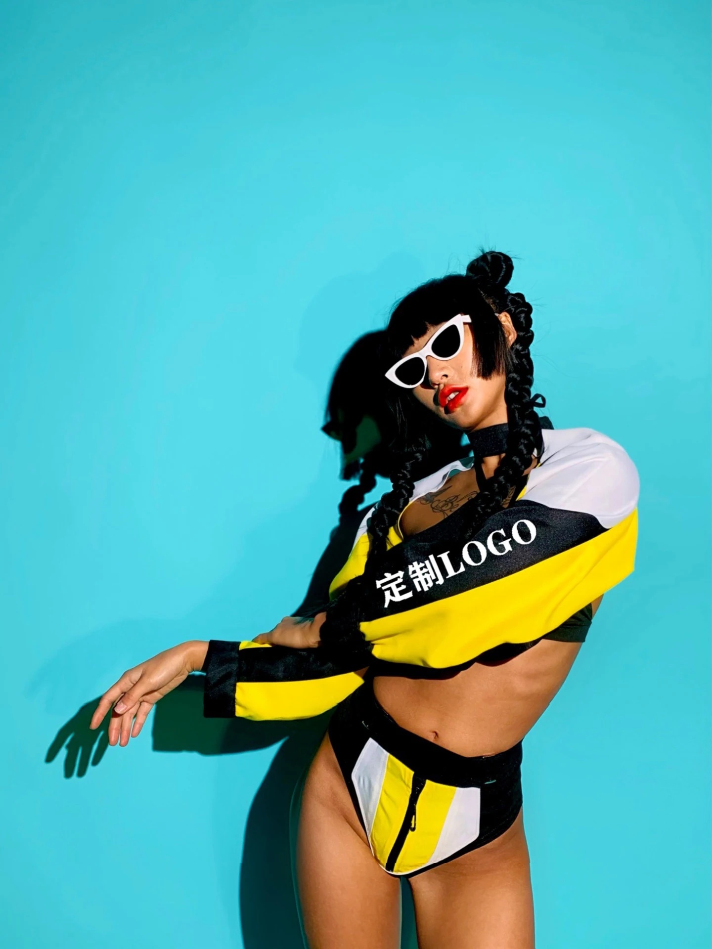 New Sexy Bikini Jazz Dance Costume Adult Hip Hop Clothes Kpop Outfit Nightclub Bar Gogo Dance Clothing Drag Queen Clothes Set