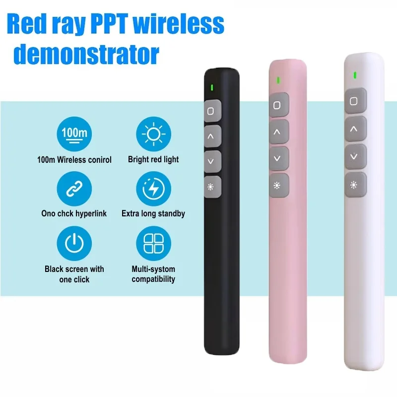 Projector Presentation Remote Controller Page Up Down Slide Control USB Receiver 2.4GHz Clicker Lecture Classroom Remote Gear