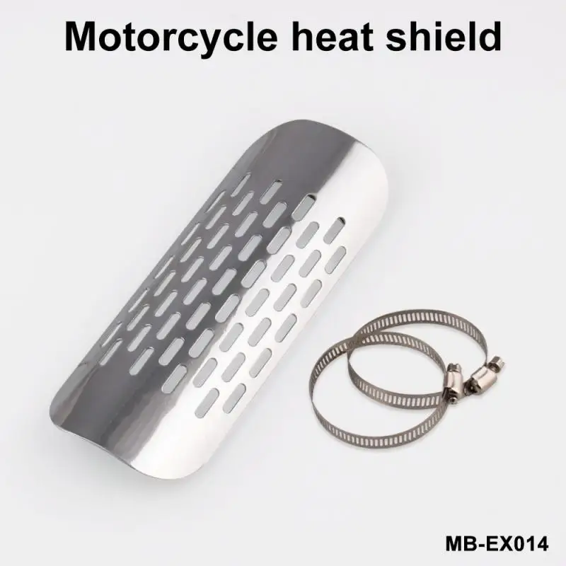 Chrome Universal Motorcycle Pipe Heat Shield Cover Protector Exhaust Muffler Guard Accessories For Honda Yamaha Custom