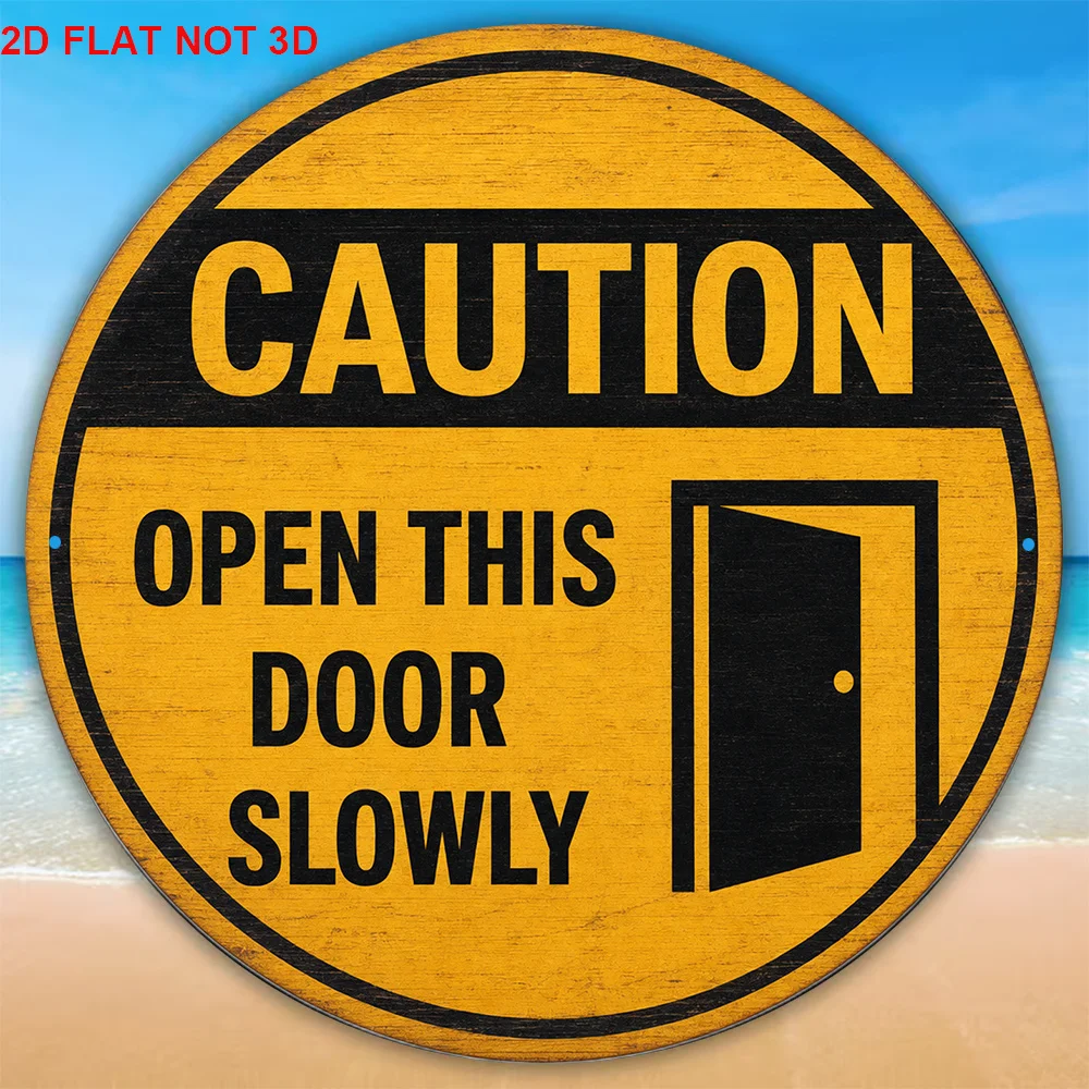 2D Flat, 1pc 8 X 8 Inches/20 X 20 Cm Round Sign, Vintage Decorative Plaque with 