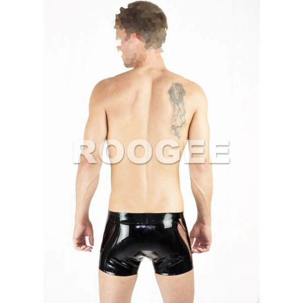 Latex herenshort met ritssluiting aan de voorkant