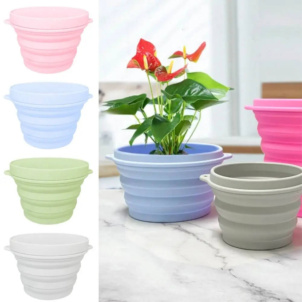 Durable Anti Drop Silicone Flowerpot Drought Resistant Large Diameter Small Flowerpot Thick Seedling Pot Succulent Plant